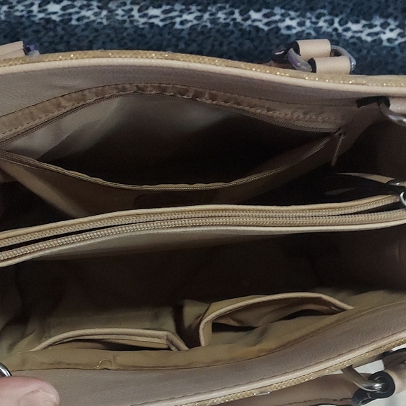 Nine West Gold and Tan Satchel - Picture 10 of 16